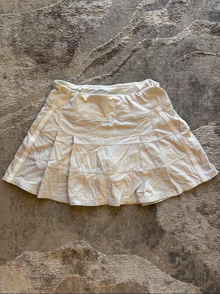 Lululemon Athletica White Pleated Tennis Skirt